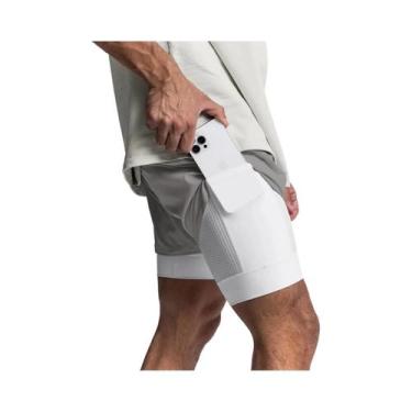 Imagem de Shorts Masculinos 2 Em 1 De Secagem Rápida E Respirável Para Academia,
