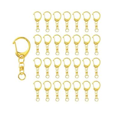 Imagem de Ferro Split Key Rings com lagosta Fechos Garra, liga de zinco, DIY Cad