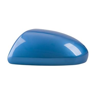 Imagem de Substituição da porta retrovisor do carro espelho lateral capa habitação Compatível com mazda 3 2010-2013 acessórios do carro(Sky Blue Left)