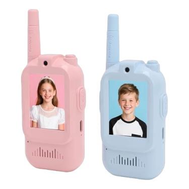 Imagem de VBESTLIFE Walkie Talkies para Crianças, Pacote de 2, Rádios Bidirecionais Recarregáveis ​​de Longo Alcance, Brinquedos para Meninos, Meninas de 3 a 5 Anos, Acampamento Ao Ar Livre,