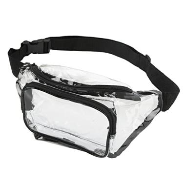 Imagem de Acouto Clear Fanny Pack Stadium Approved - Transparent Fanny Pack PVC Water Bolsa de Cintura Multiuso para Viagem - Bolsa de Cintura Transparente Feminina - Roupas, Sapatos e Joias/Bagagens e