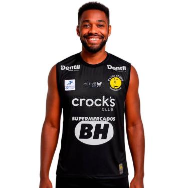 Imagem de Camisa de Vôlei Time Feminino Praia Clube 2026 Preta Masculina-Masculino