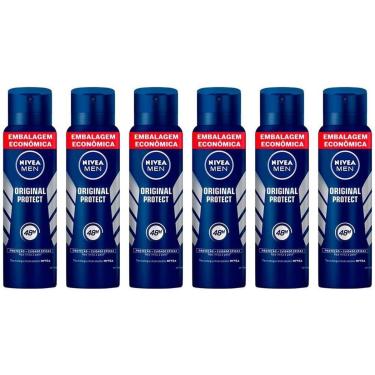 Imagem de Desodorante Aerossol Antitranspirante Nivea Masculino Original Protect 200ml 6 Unidades-Masculino