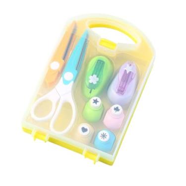 Imagem de Sclmgo Conjunto de 6 Furadores de Papel com Tesoura E Ponta de Reposição para Scrapbooking E Confecção de Cartões.