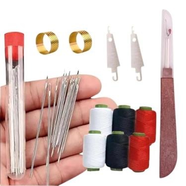 Imagem de Conjunto de ferramentas de costura de 37 peças, kit de agulha e linha, ultraleve para fácil manuseio e portabilidade - (1 conjunto)