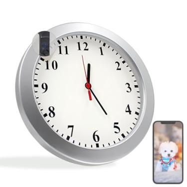 Imagem de XCOUI Câmera oculta, relógio de parede, câmera sem fio, babá, WiFi, relógio interno, câmera espiã 1080p HD, detecção de movimento, monitoramento em tempo real, câmeras de segurança sem áudio