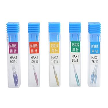 Imagem de Akozon Conjunto de Agulhas para Máquina de Costura, 15 Peças Com Agulhas de Ponto Regular Anti-salto e Caixa de Armazenamento para Fácil Organização