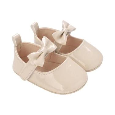Imagem de Sapatos De Princesa Com Laço Antiderrapante Em PU Para Bebê Menina VAL