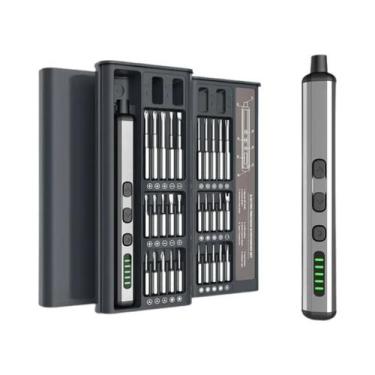 Imagem de Conjunto De Chave De Fenda Elétrica LED Recarregável Com 30 Pontas, Ki