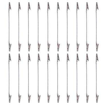 Imagem de PENCK 20 peças de clipe jacaré de cabeça dupla para artesanato, faça você mesmo, fotos, cartões de memorando - suportes de arame de metal, clipes de notas e grampos