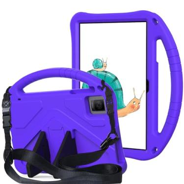 Imagem de QYiiD Capa infantil para tablet T-Mobile Revvl Tab 5G 2023, capa protetora infantil EVA à prova de choque com alça de suporte, alça de ombro, suporte Fort-Mobile REVVL Tab 5G (2023) tablet de 10,36