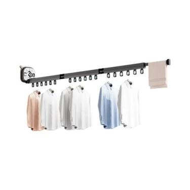 Imagem de Varal De Roupas Dobrável De Alta Resistência Para Montagem Na Parede, 