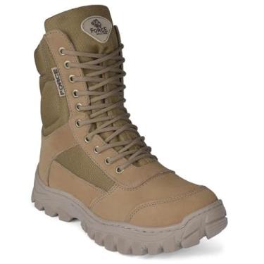 Imagem de Force Militar Coturno Tático Profissional Snyper, Coyote, Couro Nobuck com Nylon Cordura, Solado Borracha Antiderrapante, Aprovado Exército Brasileiro (Padrão, BR, Adulto, Numérico, 42)
