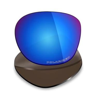 Imagem de Mryok Lentes de reposição polarizadas Plus para óculos de sol Oakley Deadbolt OO6046, HD Polarized, proteção UV, resistente a impactos e ajuste perfeito - Azul gelo