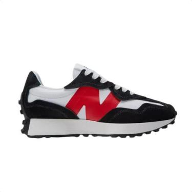 Imagem de Tênis Masculino Casual New Balance Preto E Branco, Preto, Vermelho, 40