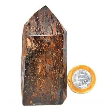Imagem de Ponta Bronzita Lapidado Sextavado Natural 40 a 60 mm Tipo A - Cristais