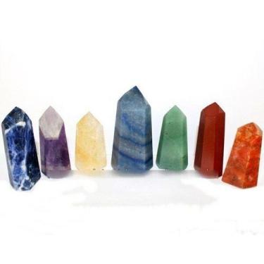 Imagem de Kit 7 Chakras Harmonizaçao + 1 Ponta Energizadora Cristal - Cristaisde