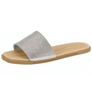 Imagem de Chinelo Feminino Rasteira Slip On Strass Moleca 5494.106