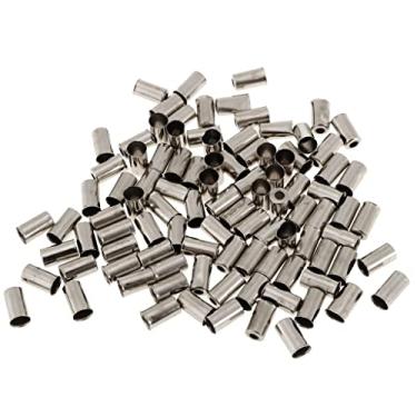 Imagem de Lljsszr Pacote com 100 Terminais de Alumínio para Cabos de Freio de Bicicletas de Estrada.