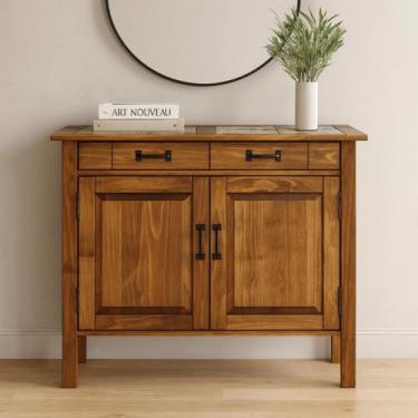 Imagem de Balcão Armário Entrada 2 Portas Madeira Estrutura Forte Design Funcion