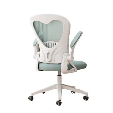 Imagem de Cadeira de escritório ajustável, suporte lombar ajustável e apoios de braço, encosto alto, ergonômico, cadeiras de mesa com almofada de frango (verde)