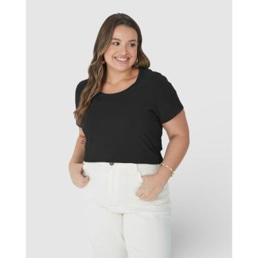 Imagem de Blusa Plus Size Malwee Plus Básica Manga Japonesa Viscose Stretch Feminina-Feminino