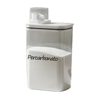 Imagem de Dispenser 2,3L Organizador Lavanderia Herméticos Porta Sabão Em Pó Percarbonato de Sódio para Organizar Produtos de Limpeza, Prático para Uso Diário em Casa(1Un-G-2,3L Percarbonato)