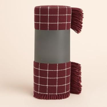 Imagem de Manta Oslo Gigante 1,45x2,00m Algodão Luxo para Sofá e Cama Decorativa Protetora(OSLO 1,45X2,00 VINHO)