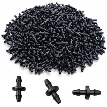 Imagem de Kit 100 Conector Grapa 4mm para Mangueira Micro Tubo 4 x 6mm - Carmona