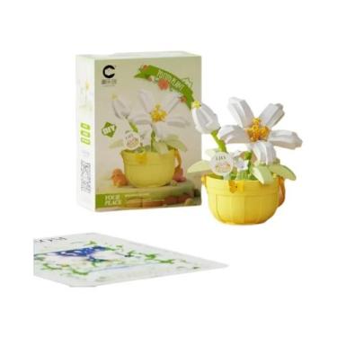 Imagem de Blocos De Montar Em Forma De Cesta Floral, Presente De Natal, Brinqued