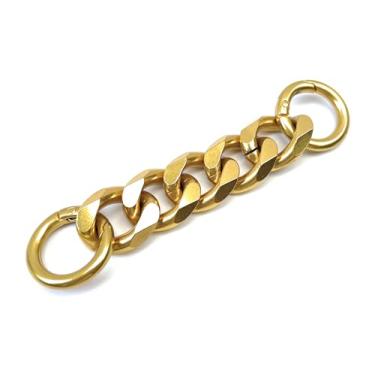 Imagem de VersaKits Corrente cubana grossa charmosa alça de bolsa de alumínio extensor acessório corrente de ouro antigo 12 cm decoração calça corrente corrente de sapato corrente coleira de cachorro corrente