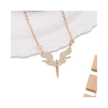 Imagem de Colar Unissex Com Asas De Anjo Em Prata E Ouro, Moda Vintage, Luxo Lev