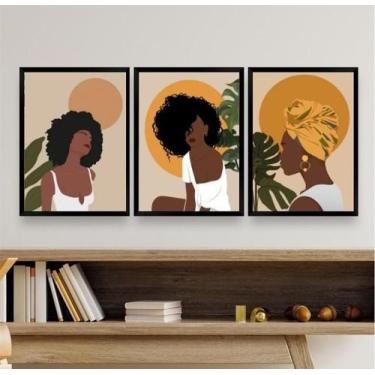 Imagem de Quadros Feministas Negras 33x24cm - Kit Vidro e Moldura - Quadros On-L