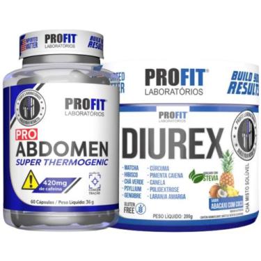 Imagem de Termogênico Pro Abdomen 60 Cápsulas + Diurex 200g - Profit, Abacaxi co