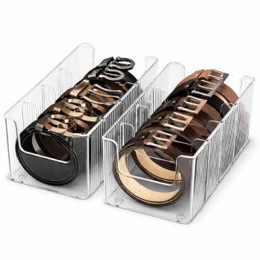 Imagem de Organizador de cinto – pacote com 2 com 4 compartimentos ajustáveis e design empilhável, (2)