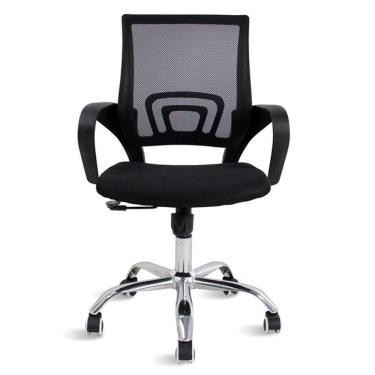 Imagem de Cadeira De Escritório  Confort Executive Preta e Cromada