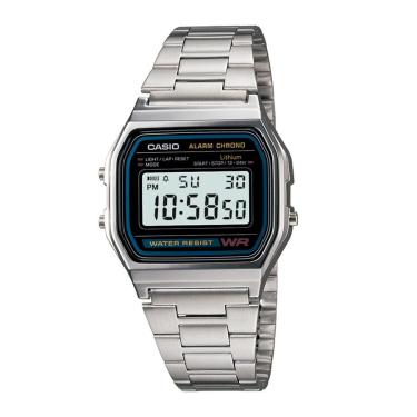 Imagem de Relógio Casio Masculino Ref:A158wa-1df Vintage Prateado