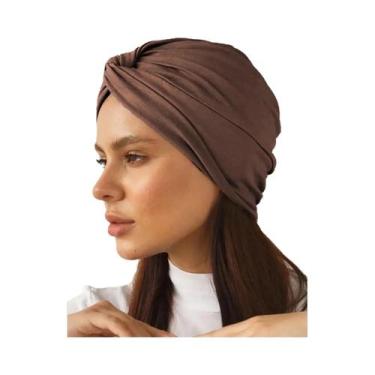 Imagem de Touca Hijab Muçulmana De Cor Sólida E Elástica Para Mulheres, Lenço De