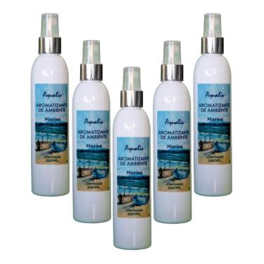 Imagem de Kit 5 Aromatizador De Ambientes Aroma Marine Frasco 200Ml
