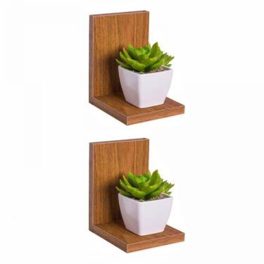 Imagem de Kit 2 Prateleiras Buzios 15 X 12cm Freijó