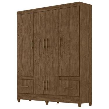 Imagem de Guarda Roupa Casal MS912 6P 165 cm Freijo Cinza Moval, Castanho Wood