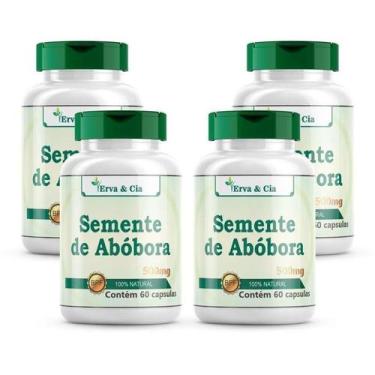 Imagem de Semente De Abóbora- Cápsulas 500Mg- 100% Natural 4 Frascos - Erva E Ci