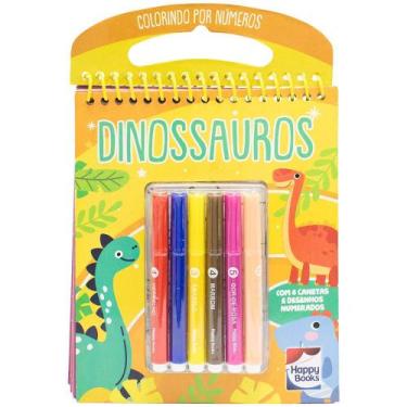 Imagem de Livro - Colorindo por Números: Dinossauros