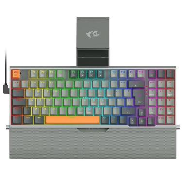 Imagem de Teclado Mecânico Gamer Redragon Olaf, RGB Chroma Mk.II, Switch Marrom, À prova de Poeira, ABNT2, P-Unissex