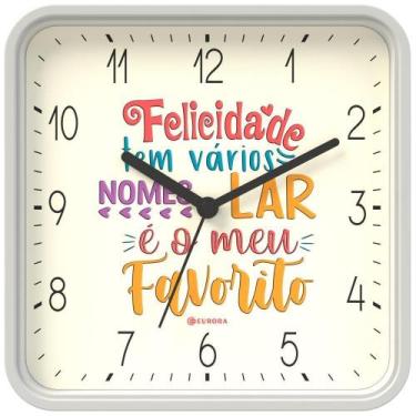 Imagem de Relógio De Parede Eurora Ref: 6596-021 Branco Quadrado Lar
