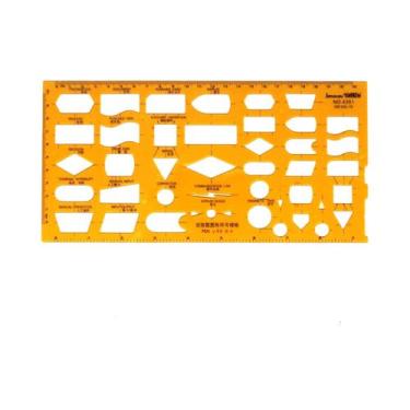 Imagem de Régua Circular Oval De Resina K Durável Para Desenho, Medição E Gabari