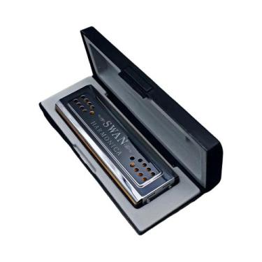 Imagem de Gaita De Boca Tremolo SWAN De 24 Furos, Polifônica, Em Dó E Sol, Instr