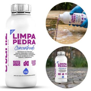 Imagem de Limpa Pedra Porosos Concentrado Remove Corrasão Encardido 1l Pedras Na
