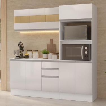 Imagem de Armário De Cozinha Completa 100% Mdf 190cm Smart Branco Brilhante Made
