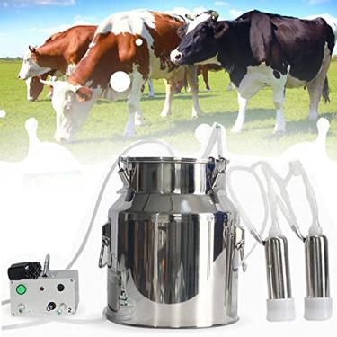 Imagem de Bomba De Vácuo De Pulsação Portátil, Velocidade Ajustável Da Máquina Ordenha Elétrica, Para Equipamentos De Ovelhas De Vacas/cabras, Protege Eficazmente Os úberes Bovinos E Ovinos,Cattle-14L
